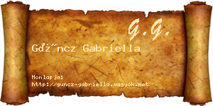 Güncz Gabriella névjegykártya
